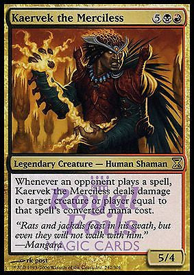 **1x FOIL Kaervek the Merciless** TSP MTG Time Spiral Rare MINT black red