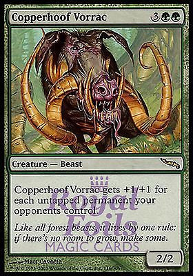 Copperhoof Vorrac 1x FOIL MDN MTG Mirrodin Rare MINT green