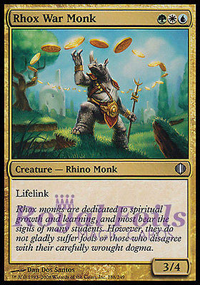 Rhox War Monk 2x FOIL ALA MTG Shards of Alara Uncommon MINT green white blue