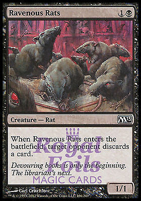 **3x FOIL Ravenous Rats** MTG M13 Core Set Common MINT black