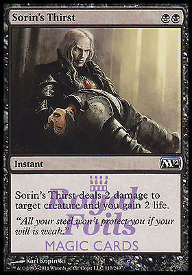 Sorin's Thirst 4x FOIL MTG M12 Magic 2012 Core Set Common MINT black