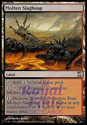 **1x FOIL Molten Slagheap** TSP MTG Time Spiral Uncommon MINT black red land