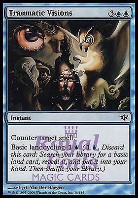 **4x FOIL Traumatic Visions** CON MTG Conflux MINT blue