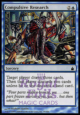 Compulsive Research 2x FOIL RAV MTG Ravnica Common MINT blue