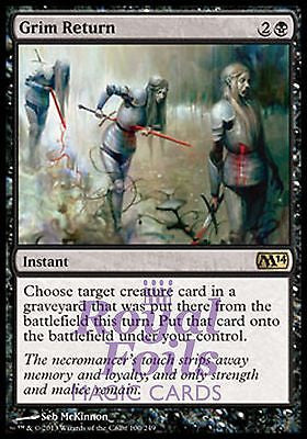 **1x FOIL Grim Return** MTG M14 2014 Core Set Rare MINT black