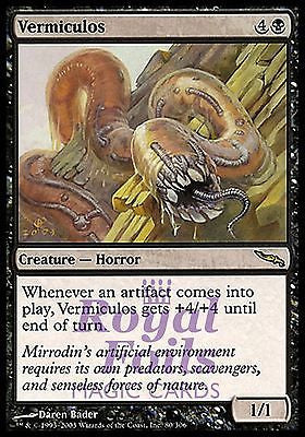 **1x FOIL Vermiculos** MDN MTG Mirrodin Rare MINT black