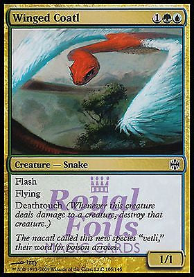 Winged Coatl 3x FOIL ARB MTG Alara Reborn Commmon 1 MT 1 NM 1 VF green blue