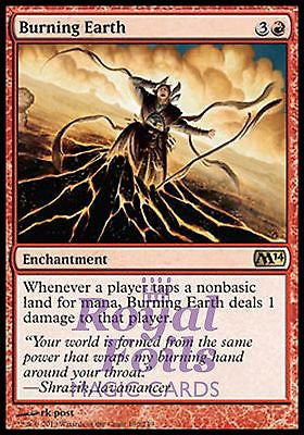 **1x FOIL Burning Earth** MTG M14 2014 Core Set Rare MINT red