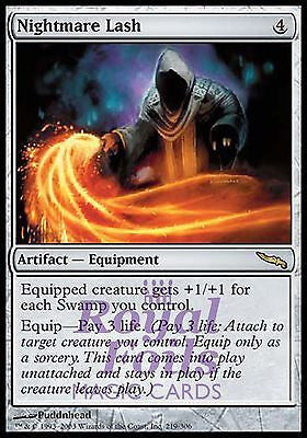 **1x FOIL Nightmare Lash** MDN MTG Mirrodin Rare MINT artifact