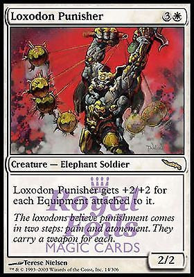 **1x FOIL Loxodon Punisher** MDN MTG Mirrodin Rare MINT white