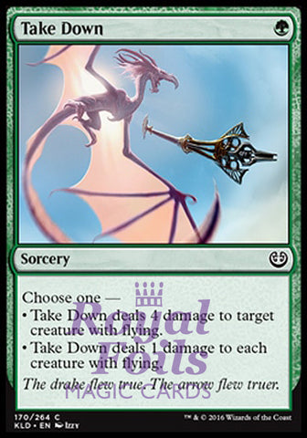 Take Down 4x FOIL KLD MTG Kaladesh Common MINT green