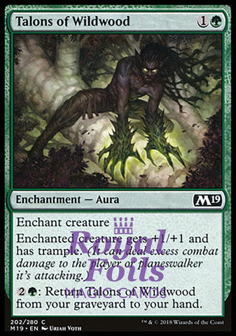 Talons of Wildwood 4x FOIL M19 MTG Core Set 2019 Common MINT green
