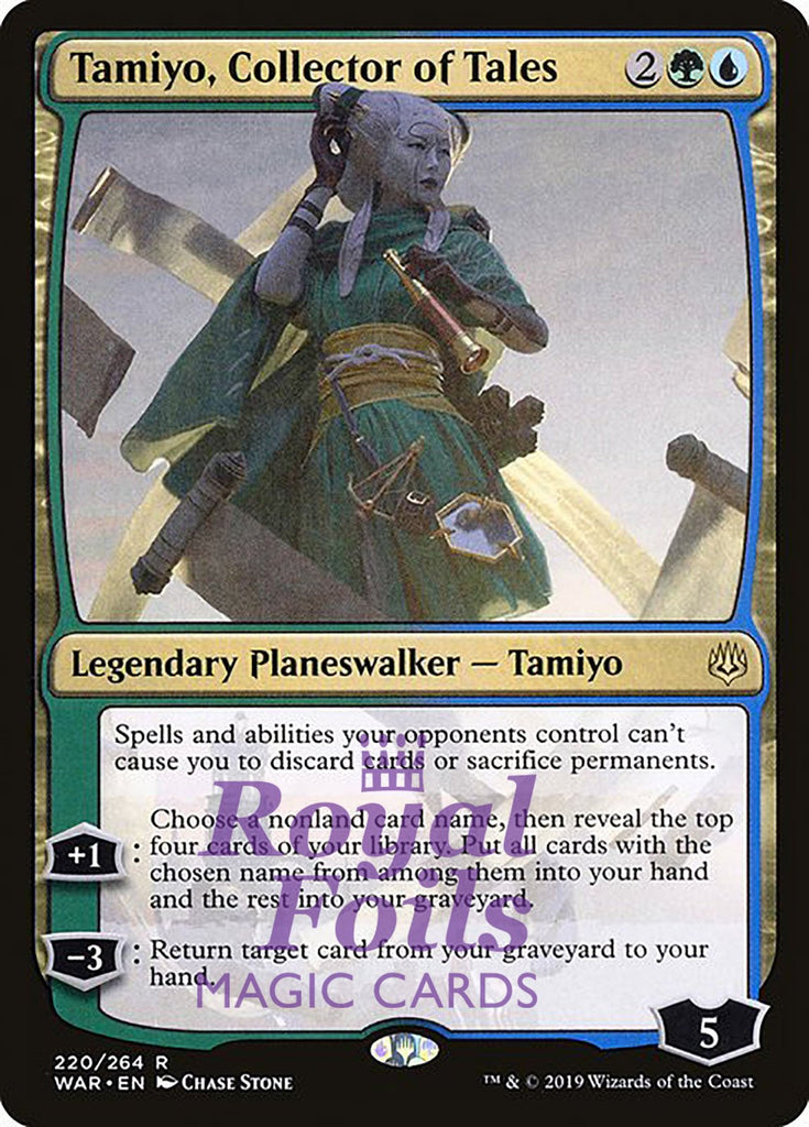 **1x FOIL Tamiyo, Collector of Tales** WAR MTG War of the Spark Rare MINT blue white