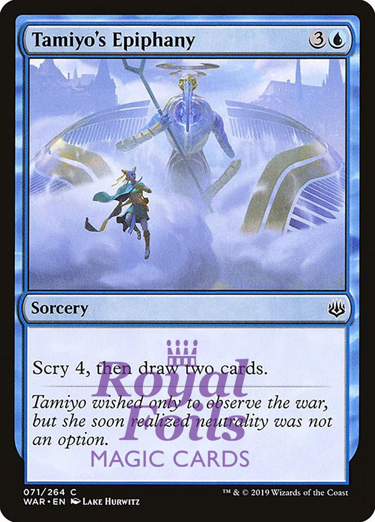 **3x FOIL Tamiyo's Epiphany** WAR MTG War of the Spark Common MINT blue