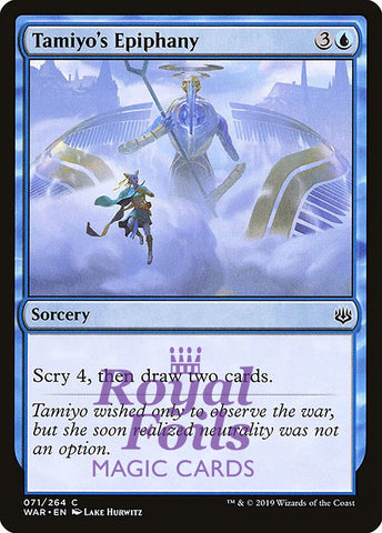 **3x FOIL Tamiyo's Epiphany** WAR MTG War of the Spark Common MINT blue