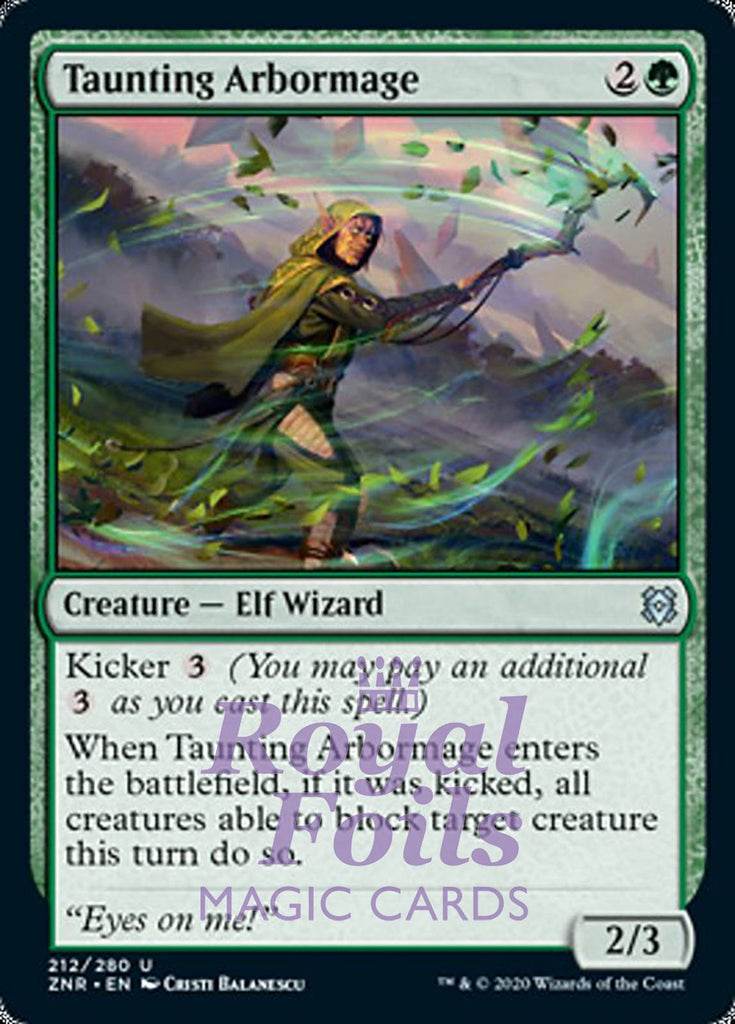 Taunting Arbormage 4x FOIL ZNR MTG Zendikar Rising Uncommon MINT green