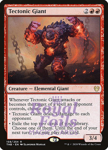 Tectonic Giant 2x FOIL THB MTG Theros Beyond Death Rare MINT red