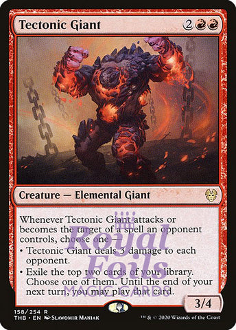 **1x FOIL Tectonic Giant** THB MTG Theros Beyond Death Rare MINT red