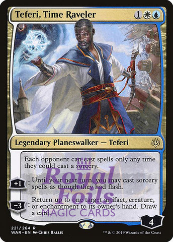 **1x FOIL Teferi, Time Raveler** WAR MTG War of the Spark Rare MINT blue white