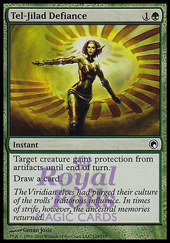 Tel-Jilad Defiance 4x FOIL SOM MTG Scars of Mirrodin Common MINT green