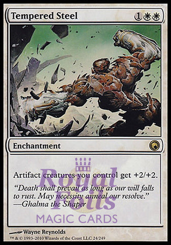 Tempered Steel 1x FOIL SOM MTG Scars of Mirrodin Rare MINT white