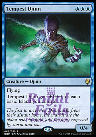 **1x FOIL Tempest Djinn** DOM MTG Dominaria Rare MINT blue