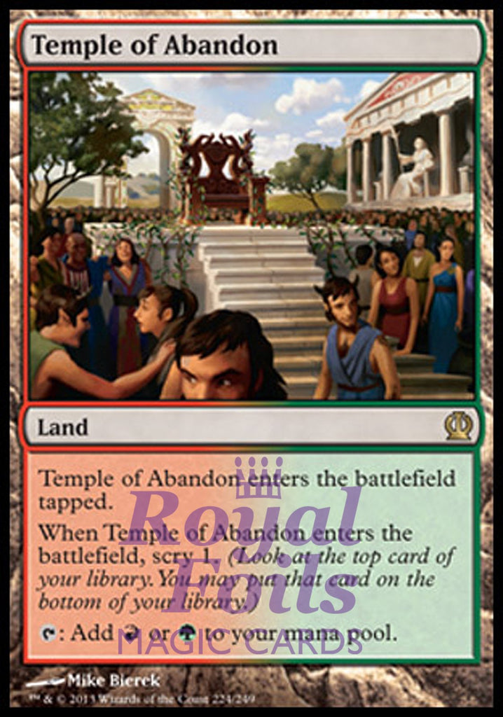 **1x FOIL Temple of Abandon** THS MTG Theros Rare MINT green red