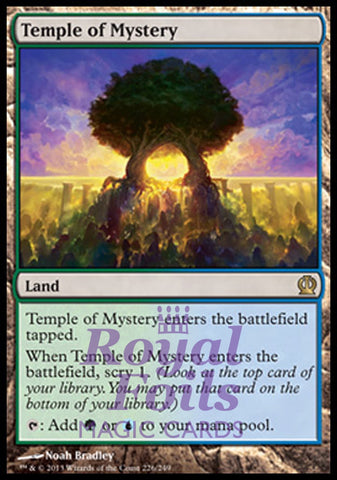 Temple of Mystery 1x FOIL THS MTG Theros Rare MINT green blue