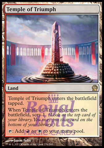 Temple of Triumph 1x FOIL THS MTG Theros Rare MINT red white