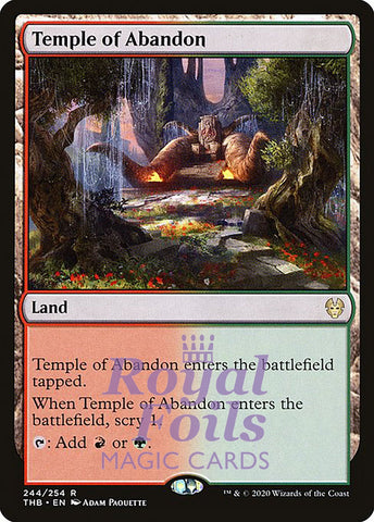 Temple of Abandon 2x FOIL THB MTG Theros Beyond Death Rare MINT red green land