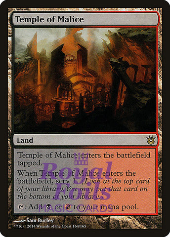 **1x FOIL Temple of Malice** BNG MTG Born of the Gods Rare MINT black red land