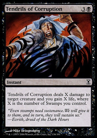 **1x FOIL Tendrils of Corruption** TSP MTG Time Spiral Common MINT black