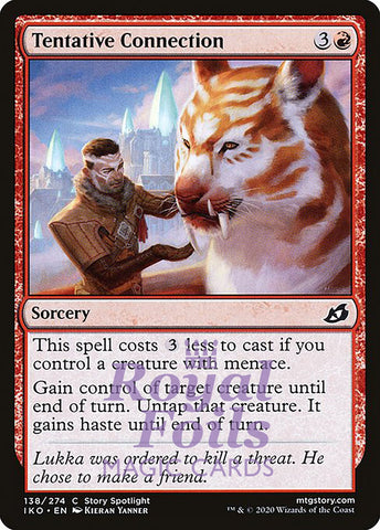 **4x FOIL Tentative Connection** IKO MTG Ikoria Common MINT red