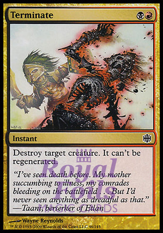 **1x FOIL Terminate** ARB MTG Alara Reborn Common NM black red