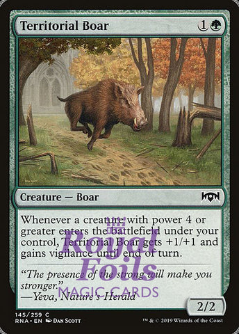 Territorial Boar 4x FOIL RNA MTG Ravnica Allegiance Common MINT green
