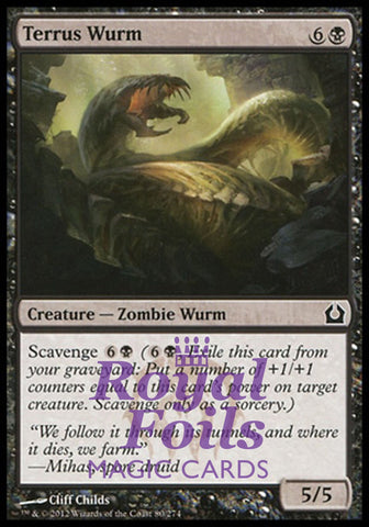 Terrus Wurm 4x FOIL RTR MTG Return to Ravnica Common MINT black