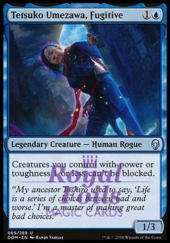 Tetsuko Umezawa, Fugitive 3x FOIL DOM MTG Dominaria Uncommon MINT blue