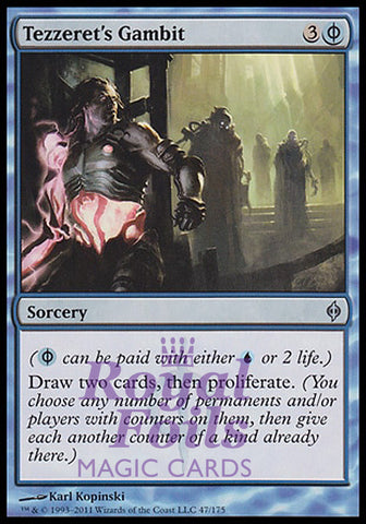 Tezzeret's Gambit 1x FOIL NPH MTG New Phyrexia Uncommon MINT blue
