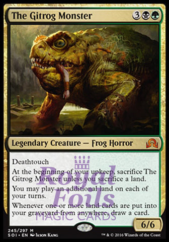 The Gitrog Monster 1x FOIL SOI MTG Shadows Over Innistrad Mythic MINT black green