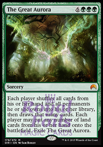 The Great Aurora 1x FOIL ORI MTG Magic Origins Mythic MINT green