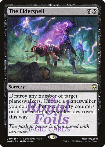 **1x FOIL The Elderspell** WAR MTG War of the Spark Rare MINT black