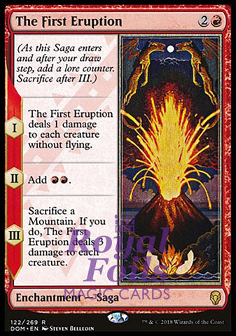 The First Eruption 2x FOIL DOM MTG Dominaria Rare MINT red