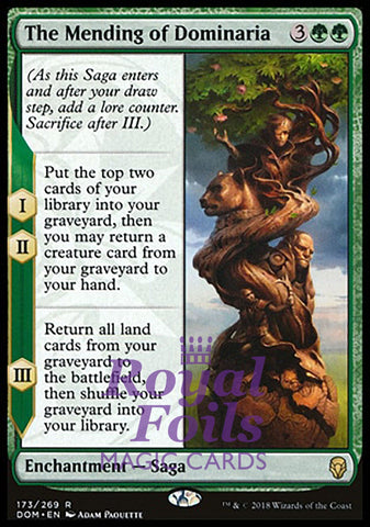 The Mending of Dominaria 1x FOIL DOM MTG Dominaria Rare MINT green