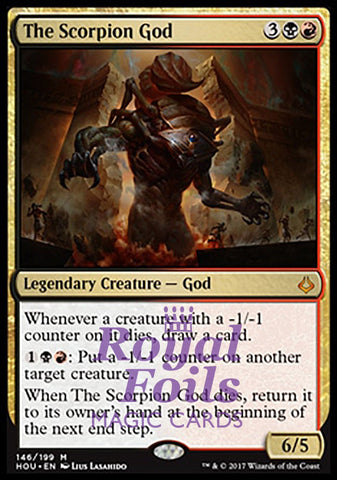 The Scorpion God 1x FOIL HOU MTG Hour of Devastation Mythic MINT black red