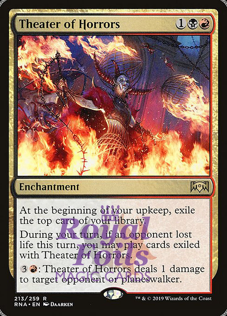 **1x FOIL Theater of Horrors** RNA MTG Ravnica Allegiance Rare MINT red black