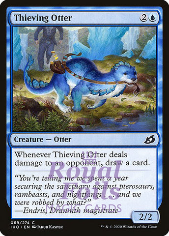 **4x FOIL Thieving Otter** IKO MTG Ikoria Common MINT blue