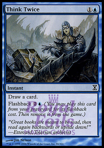 **1x FOIL Think Twice** TSP MTG Time Spiral Common MINT blue