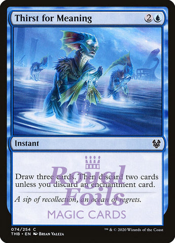 Thirst for Meaning 4x FOIL THB MTG Theros Beyond Death Common MINT blue