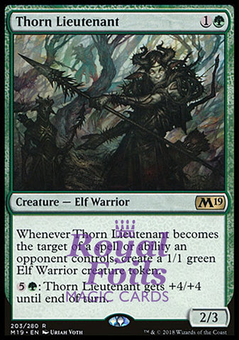Thorn Lieutenant 2x FOIL M19 MTG Core Set 2019 Rare MINT green