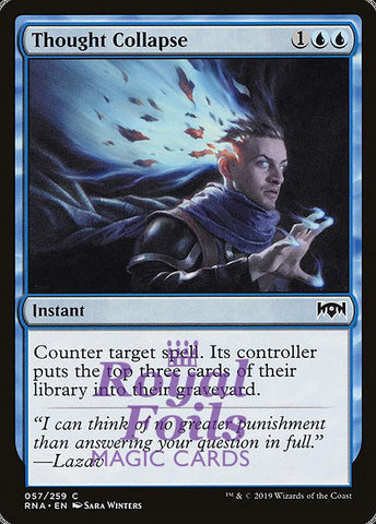 **1x FOIL Thought Collapse** RNA MTG Ravnica Allegiance Common MINT blue